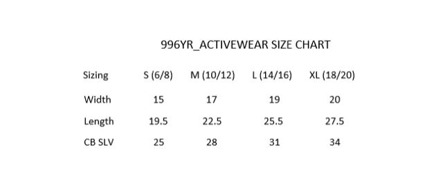 Jerzees hoodie hotsell size chart